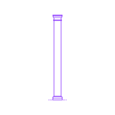 Buildings Stone Columns Roman Tuscan Straight Smooth Medium Vinyl Cutting Svg File, Free Vectors File